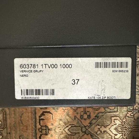 Saint Laurent Patent Stiletto Bootie with Box Black Size 37 - Picture 7 of 8